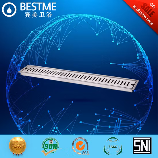 Accesorios de baño SUS304 de tamaño largo, escurridor de suelo Bf