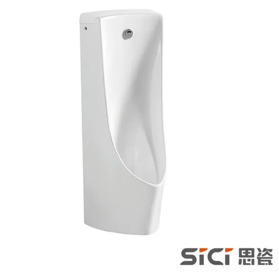 Urinario de cerámica para pared con diseño moderno y salida de cerámica sin agua