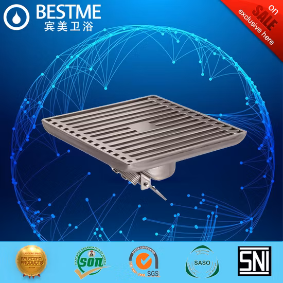Escurridor de suelo de acero inoxidable 304 de 120 x 120 mm de Gravity (BF)