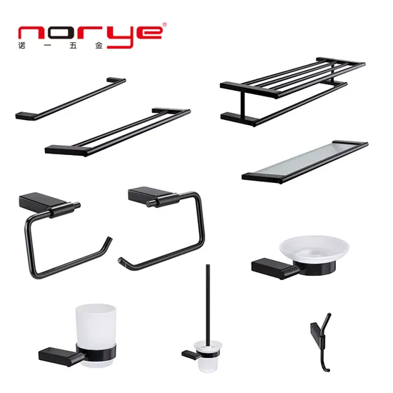 Juego de accesorios de baño de acero inoxidable montado en la pared, toallero, gancho para bata, soporte para papel higiénico