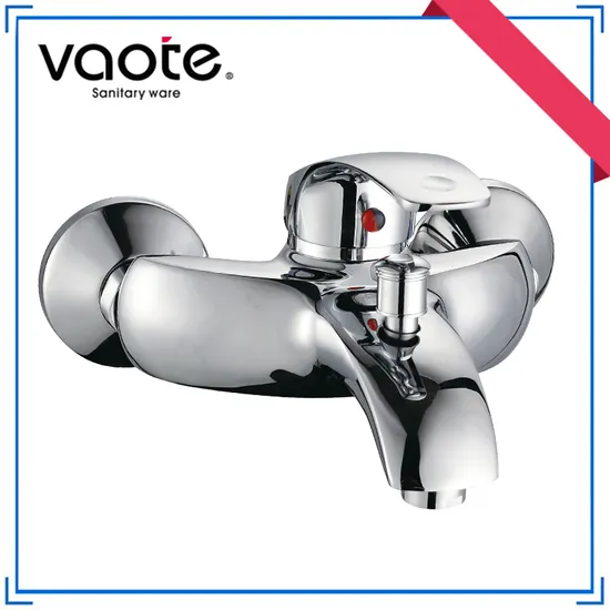 Grifo de baño monomando de latón cromado de diseño popular (VT10901Z)