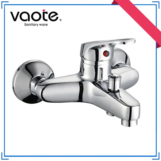 Grifo de baño monomando de latón cromado de diseño popular (VT10401)