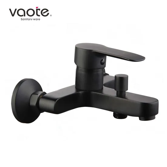 Grifo mezclador monomando para ducha de baño con acabado negro mate (VT 17101)