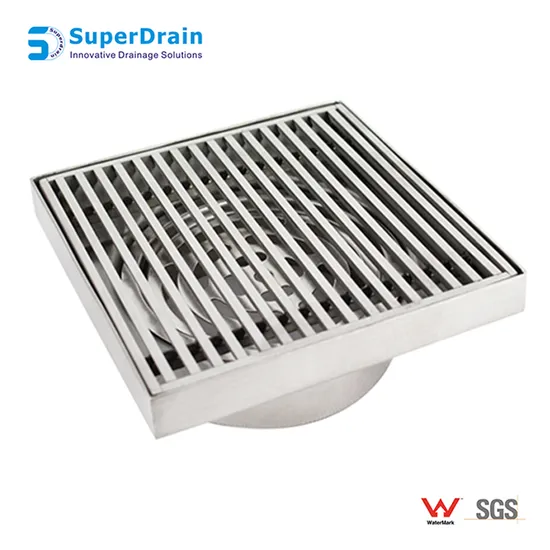 Escurridor de suelo para baño, a prueba de olores, SS304, 10 x 10