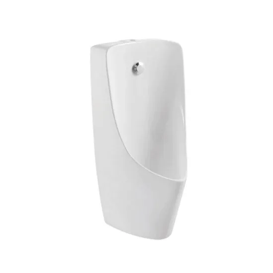 Urinario de pared con descarga por gravedad, triangular, para esquina pública